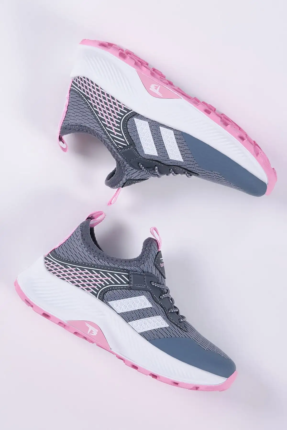 کفش ورزشی توری پارچه ای تنفسی راحت یونیسکس صورتی دودی - 1429 کفش ورزشی توری پارچه ای تنفسی راحت یونیسکس صورتی دودی - 1429