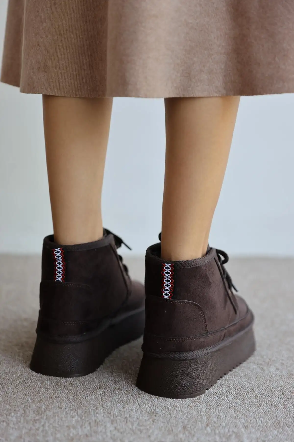 Heribo Brown Woolen Base Lace -up Boat - 2393 Heribo Brown Woolen Base Lace -up Boat - 2393