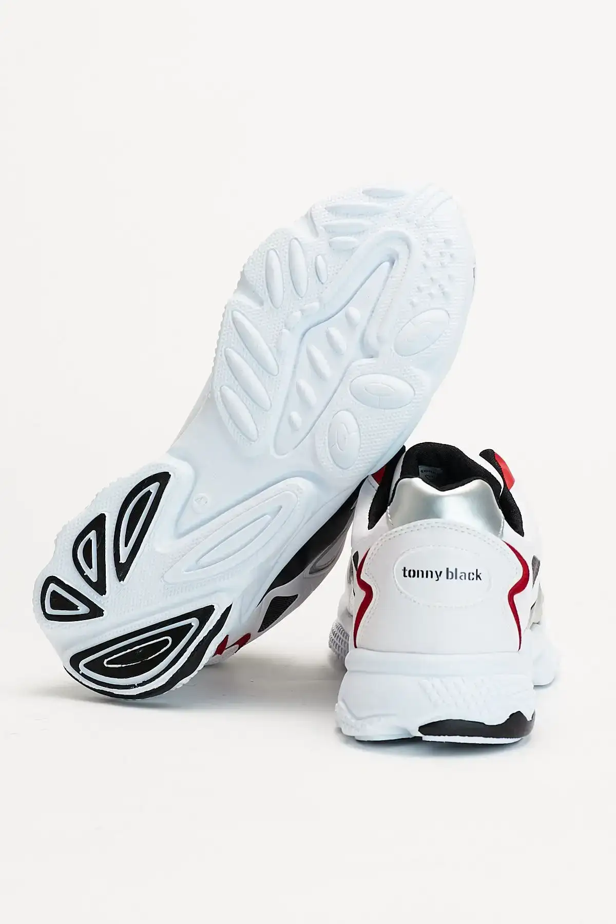 کفش اسپرت یونیسکس سفید مشکی Tb252 - 2278