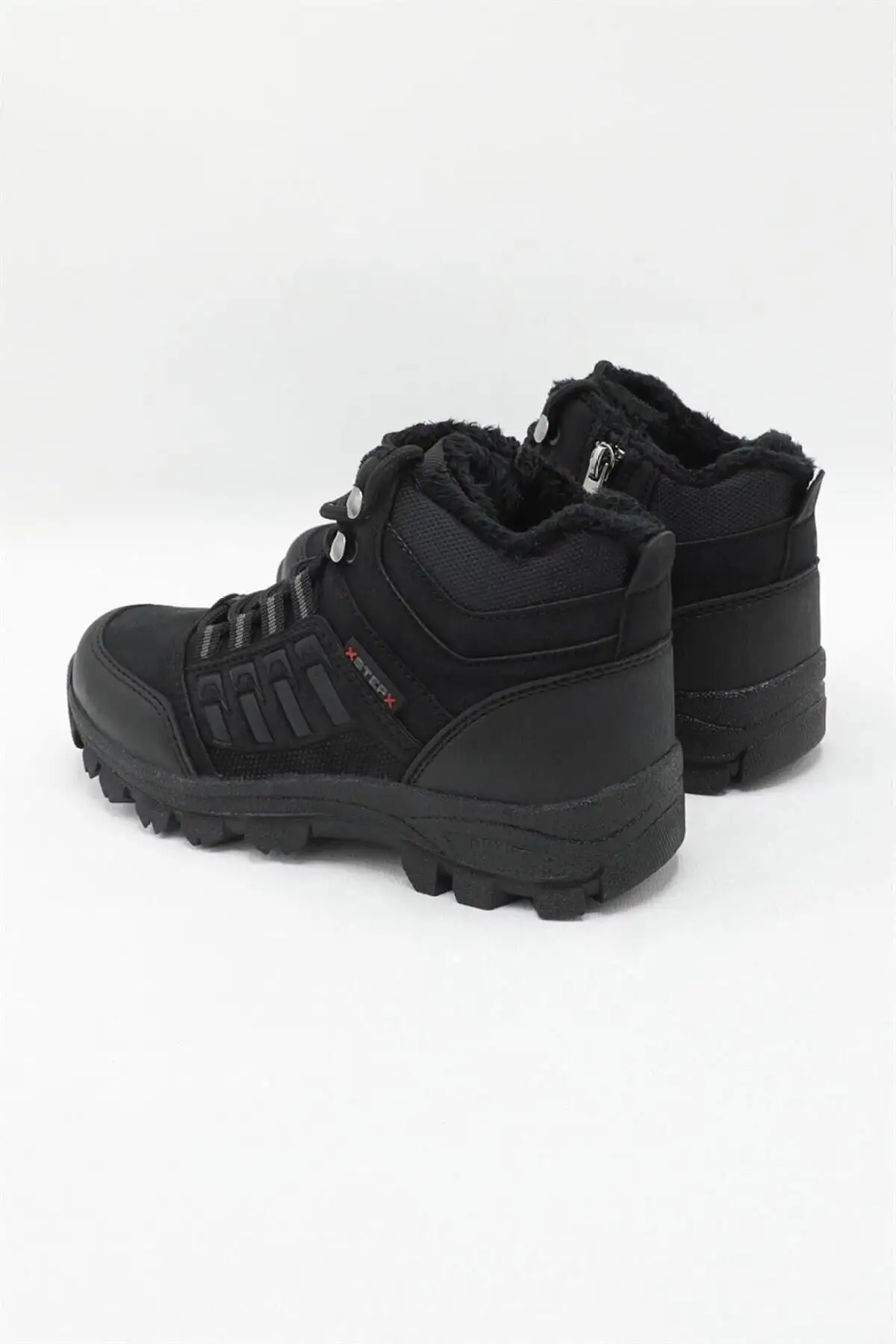 unisex Black Wool Zipper Bot X Step - 2427 unisex Black Wool Zipper Bot X Step - 2427