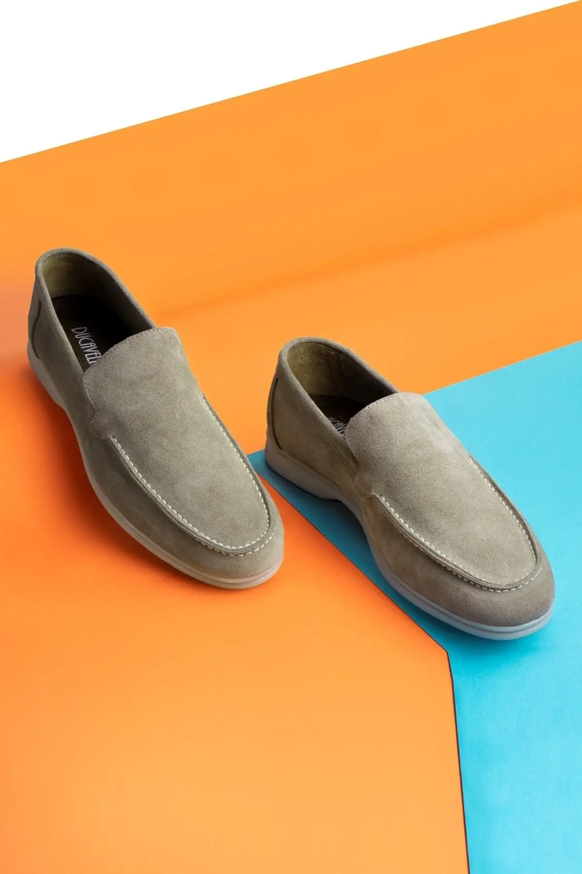 کفش راحتی مردانه چرم طبیعی Facile Seede Leafer Shoes Sand Beige - 1880