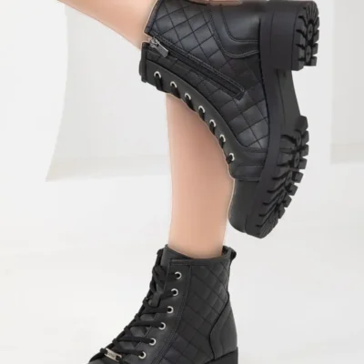 Black Kapitone 13786 Bot & Bootie - 2398