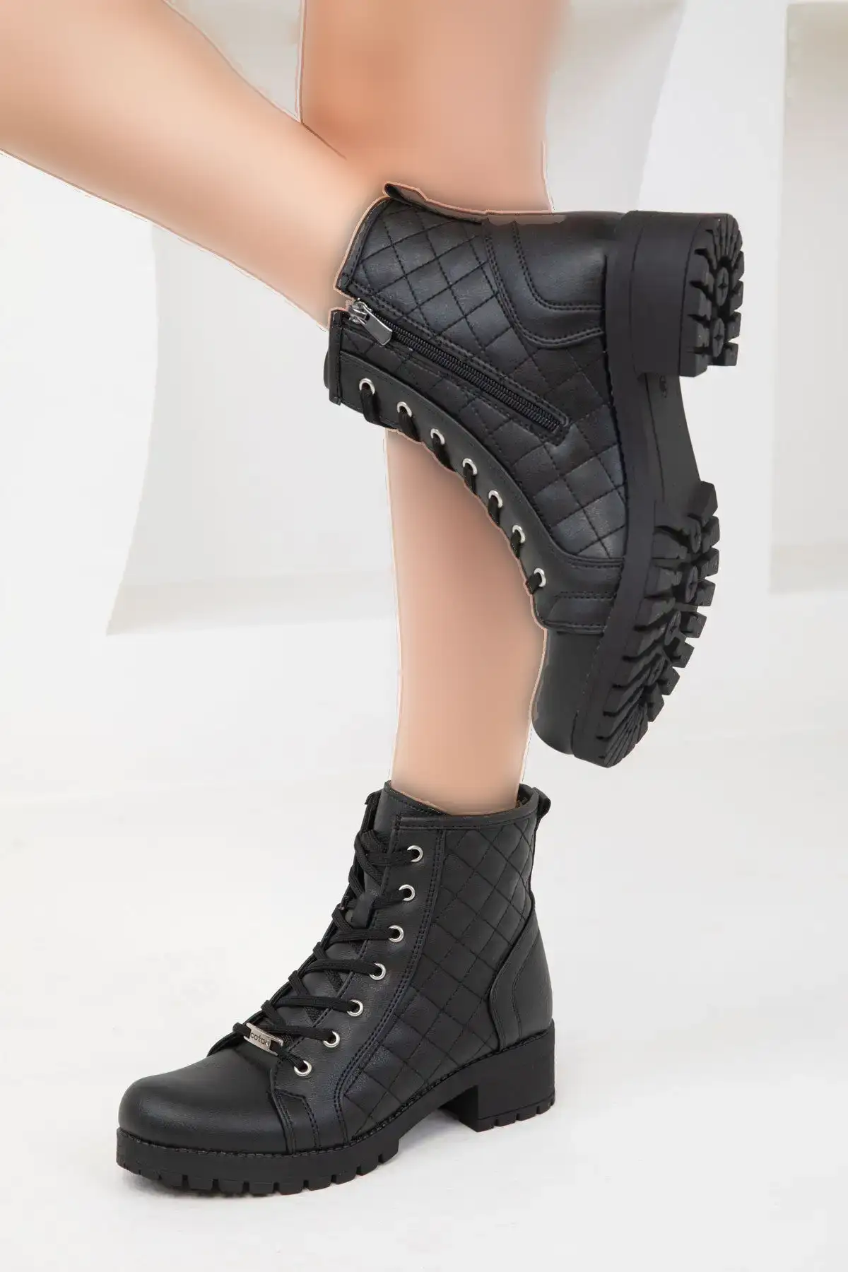 Black Kapitone 13786 Bot & Bootie - 2398