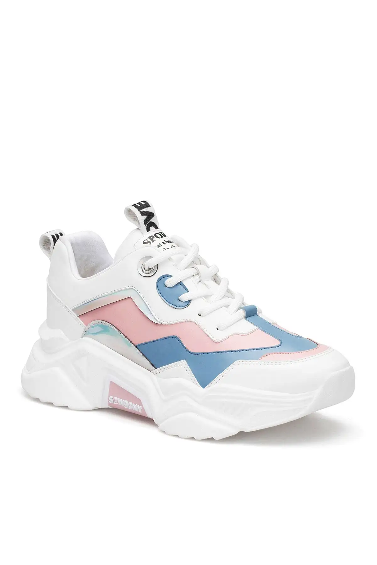 کفش ورزشی سفید آبی زن - 2297 کفش ورزشی سفید آبی زن - 2297