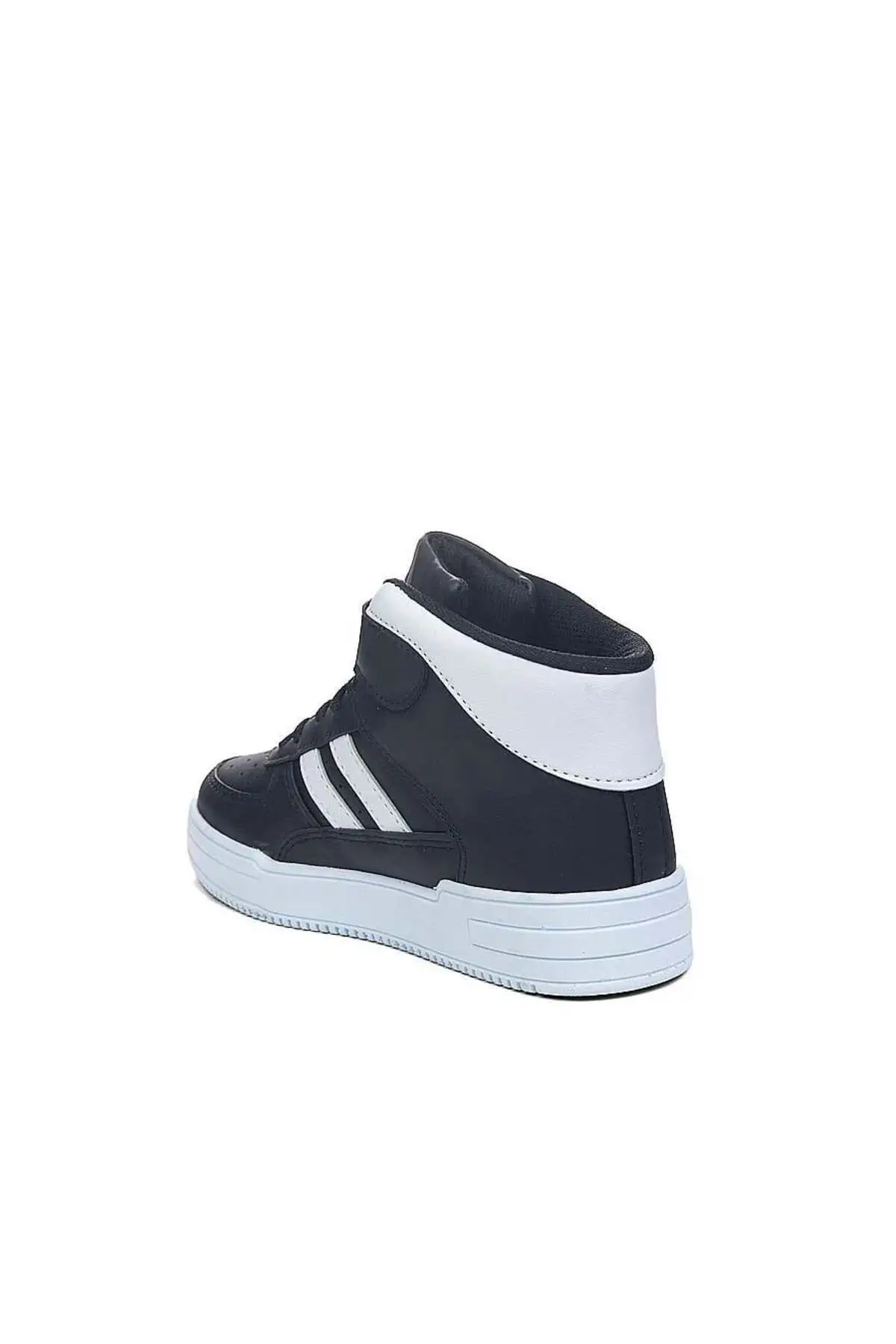 کفش ورزشی بسکتبال بچه گانه فصلی، بلند، ارتوپدی، نوار چسب، مشکی سفید - 2236 کفش ورزشی بسکتبال بچه گانه فصلی، بلند، ارتوپدی، نوار چسب، مشکی سفید - 2236