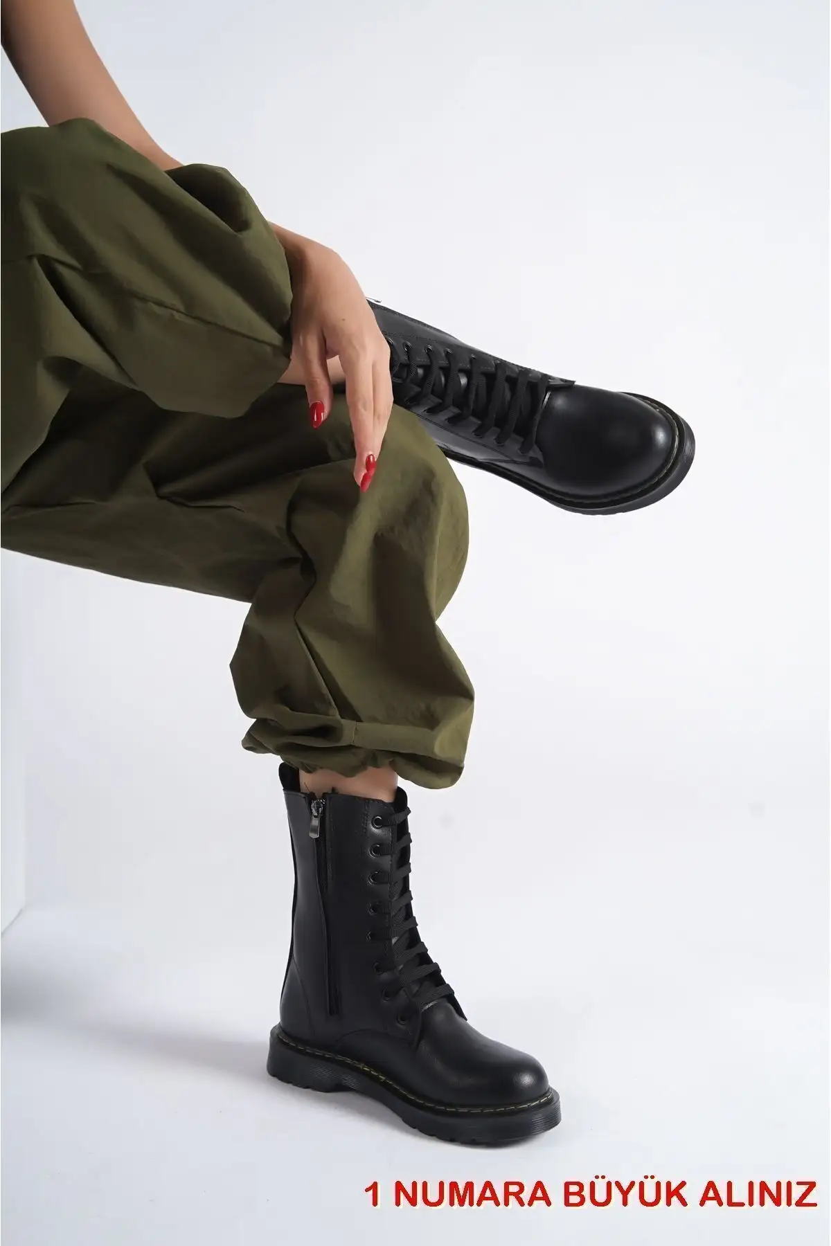 چکمه های چرمی پرهای فلزی سیاه با توری پستی -up - 2408 چکمه های چرمی پرهای فلزی سیاه با توری پستی -up - 2408