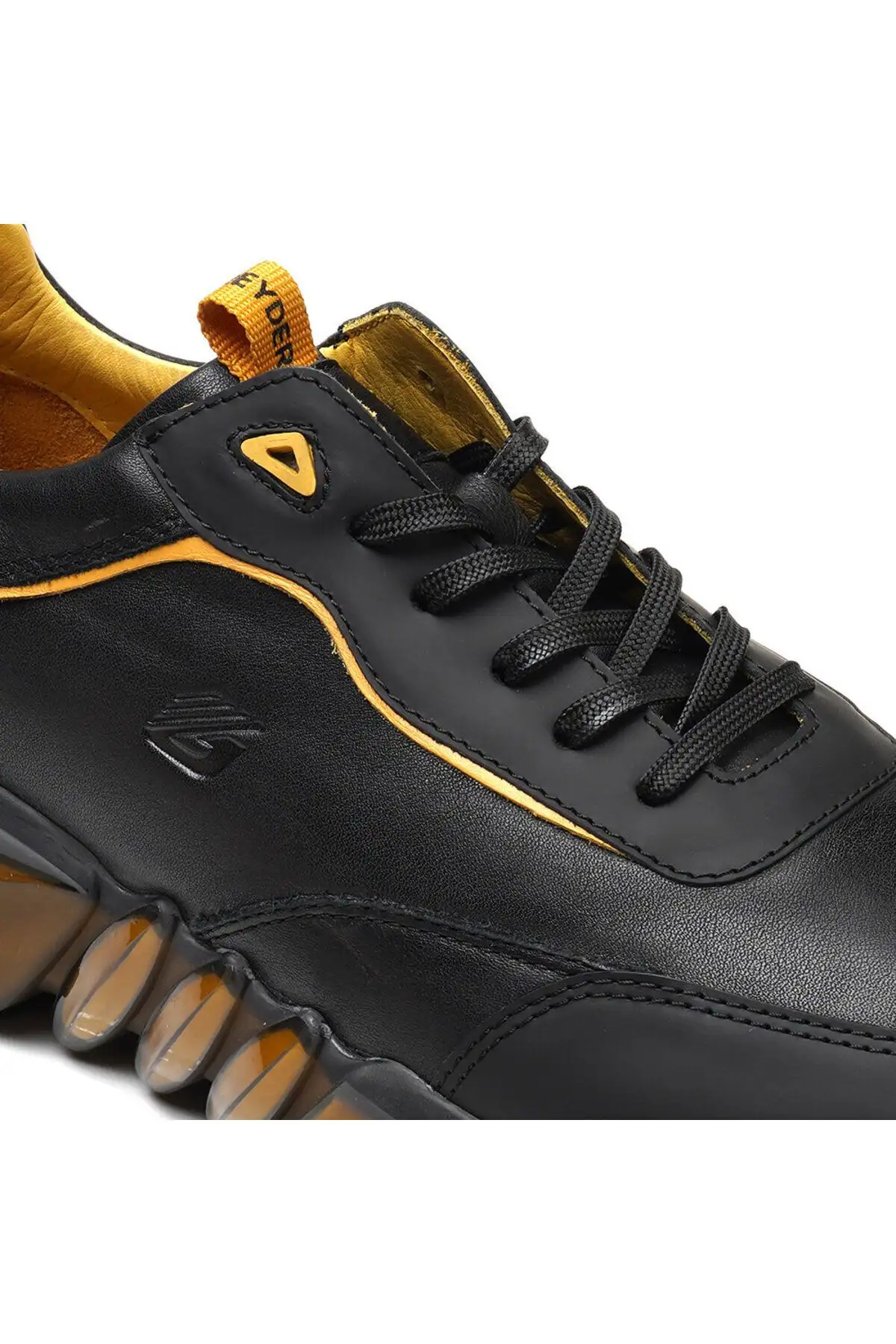 کفش اسپرت چرم اصل مردانه مشکی خردلی 3k1sa17053 - 1853