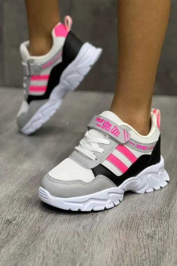 Elastic Velcro Soft Flexible Leatweight Treatable Unisex Shoes Sports Sneaker بچه گانه - 1413