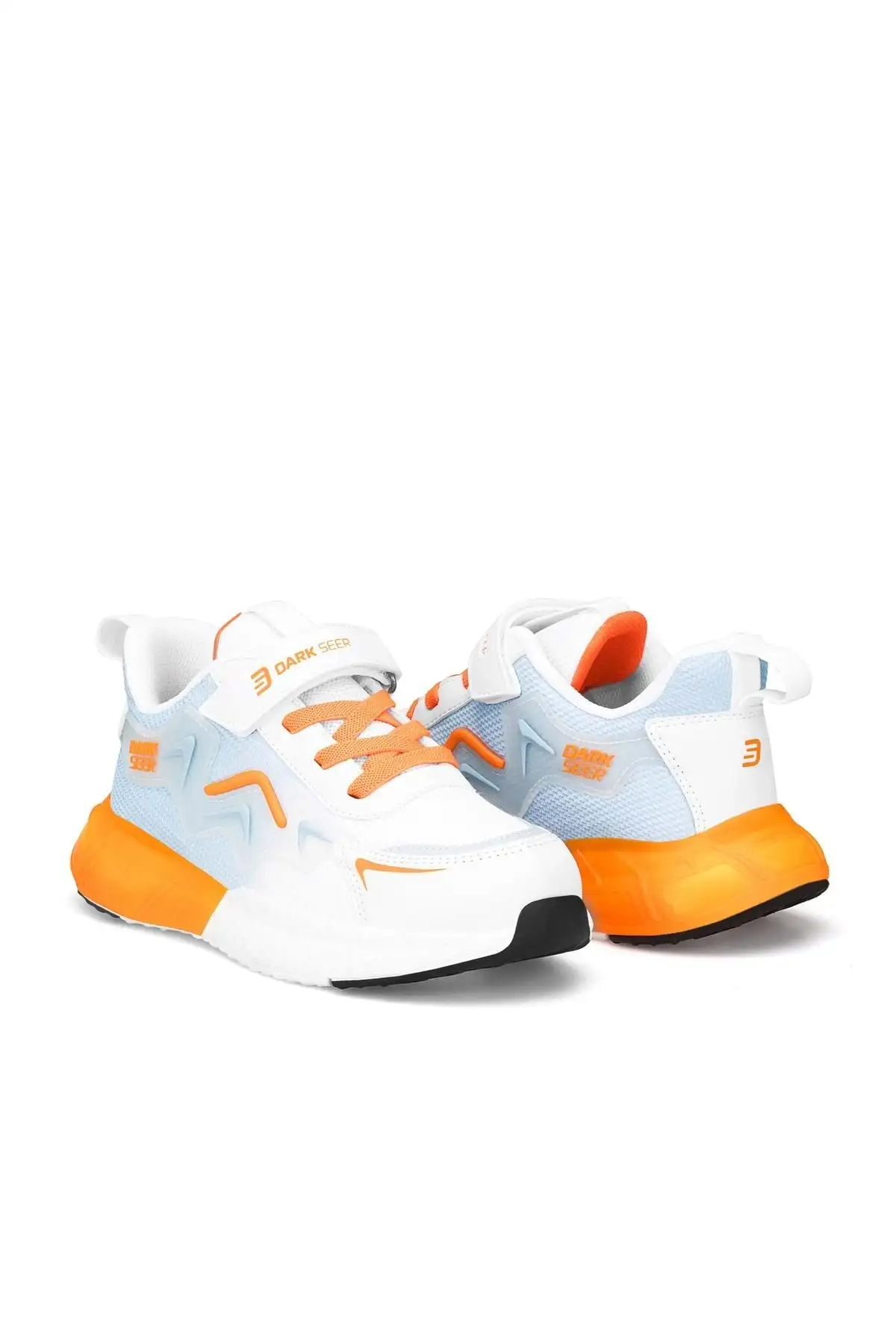 کفش ورزشی بچه گانه DS Mirana سفید آبی نارنجی - 1410 کفش ورزشی بچه گانه DS Mirana سفید آبی نارنجی - 1410