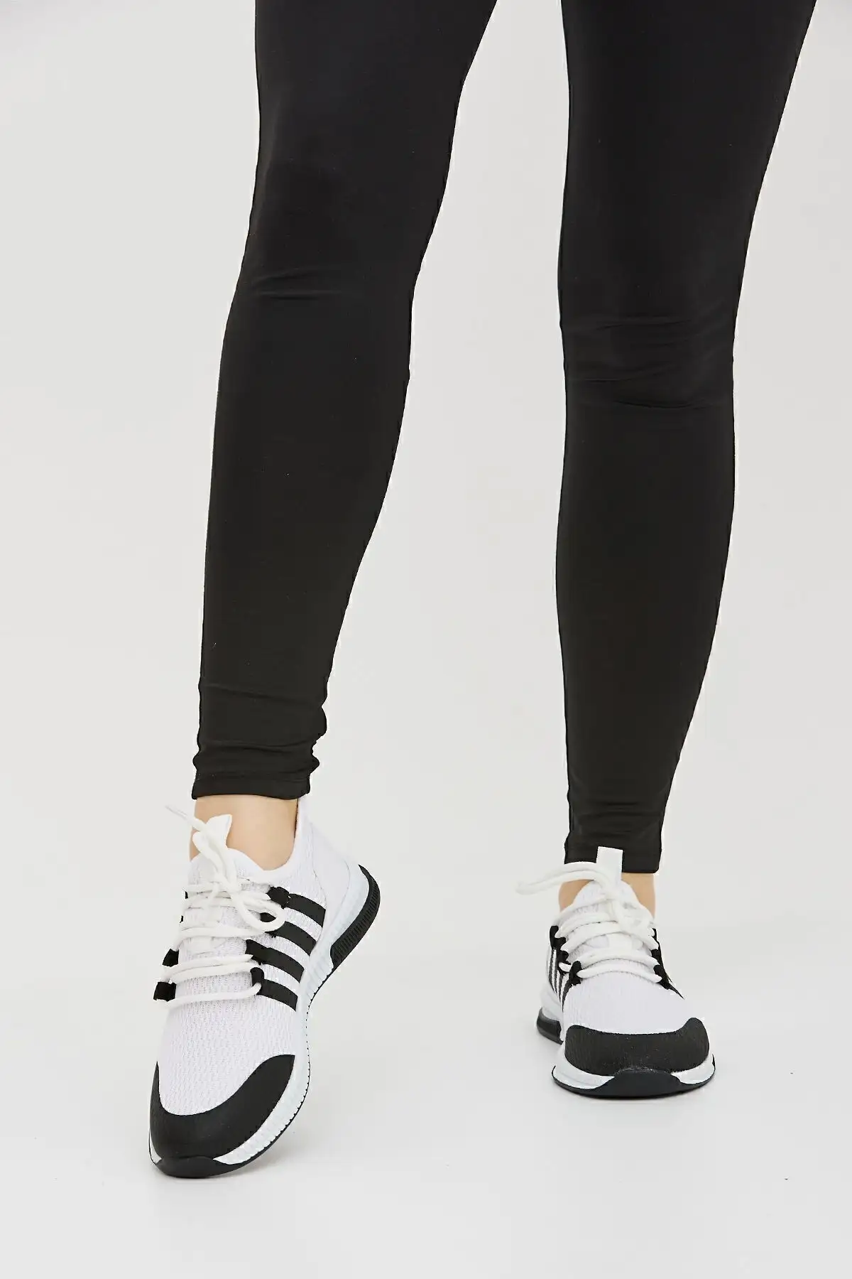 کفش ورزشی بافتنی مشکی سفید کفش پیاده روی و دویدن - 2194 کفش ورزشی بافتنی مشکی سفید کفش پیاده روی و دویدن - 2194