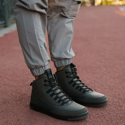 چکمه کتانی مردانه مشکی خاکستری 00122262 - 2185