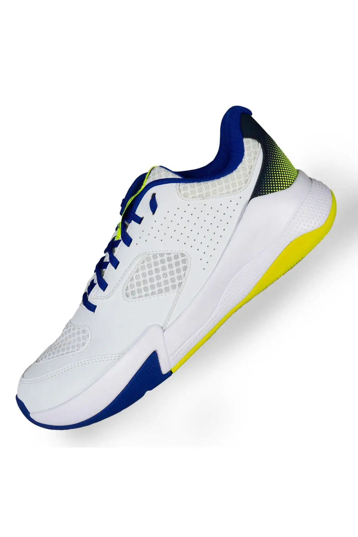 کفش والیبال بزرگسالان - سفید / آبی / زرد نئون - راحتی - 1797 کفش والیبال بزرگسالان - سفید / آبی / زرد نئون - راحتی - 1797