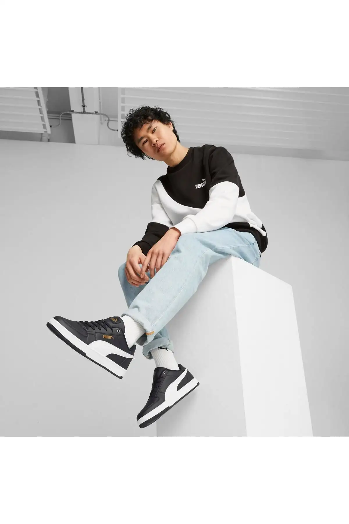 کفش اسپرت مردانه سفید مشکی Caven 2.0 392290-04 - 1957