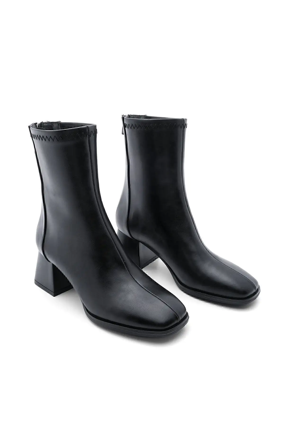 Womene Heeped Bot Kip Nayis سیاه با Ziply Back - 2372 Womene Heeped Bot Kip Nayis سیاه با Ziply Back - 2372