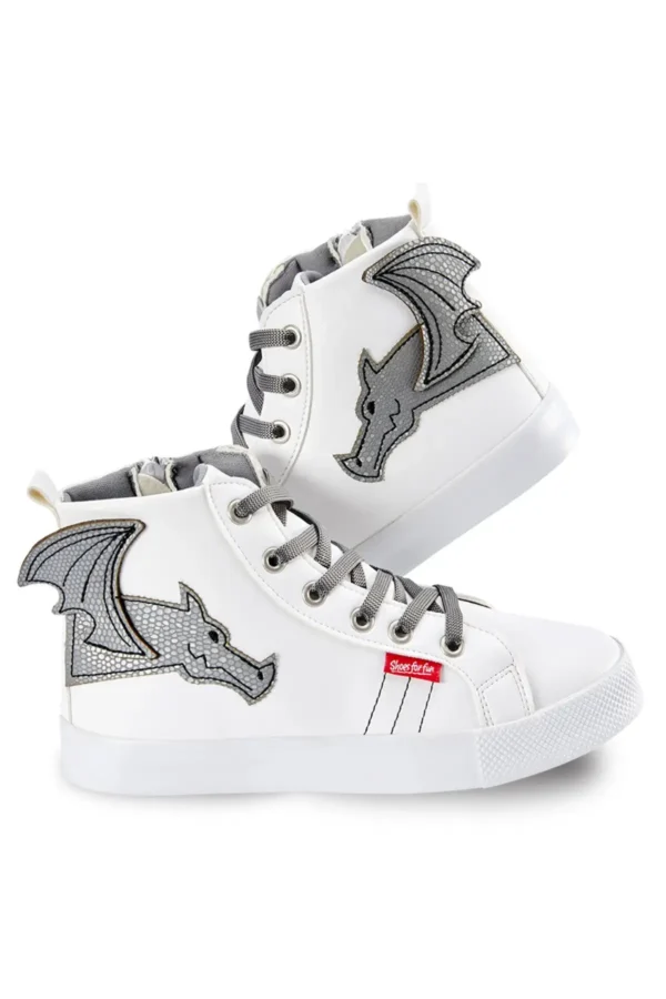 کفش اسپرت کتانی پسرانه سفید Dragon Boy - 2238