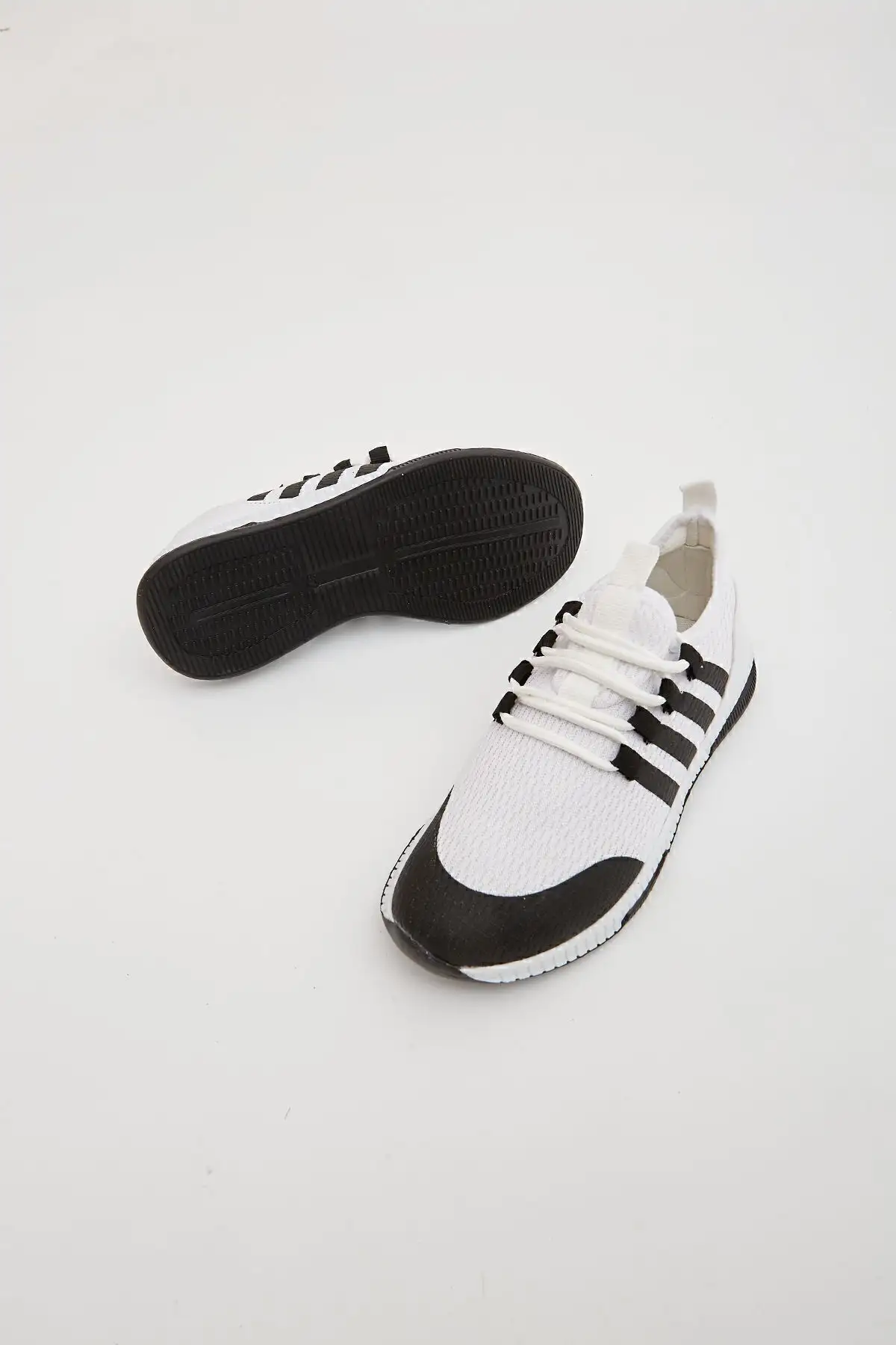 کفش ورزشی بافتنی مشکی سفید کفش پیاده روی و دویدن - 2194 کفش ورزشی بافتنی مشکی سفید کفش پیاده روی و دویدن - 2194