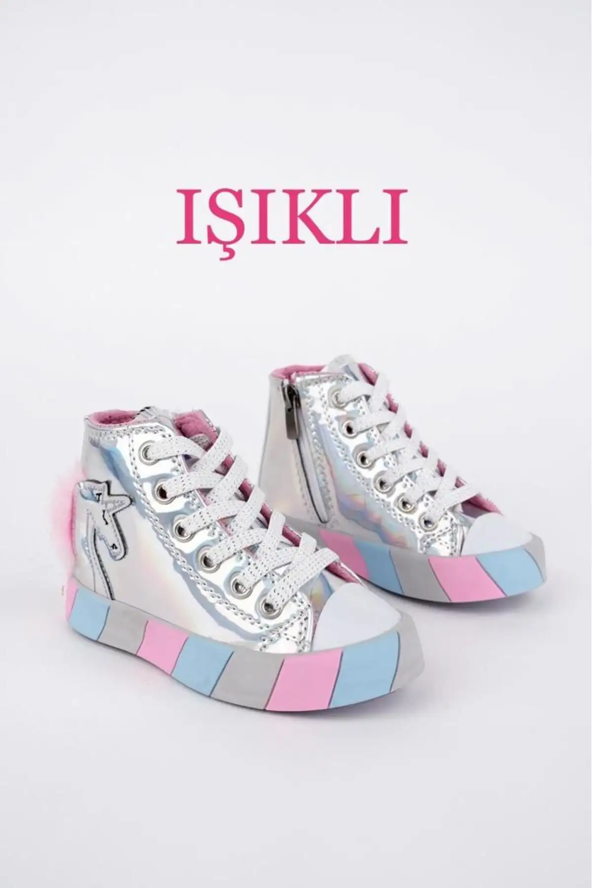 کفش کتانی دخترانه هولوگرام تک شاخ ارتوپدی - 1570 کفش کتانی دخترانه هولوگرام تک شاخ ارتوپدی - 1570