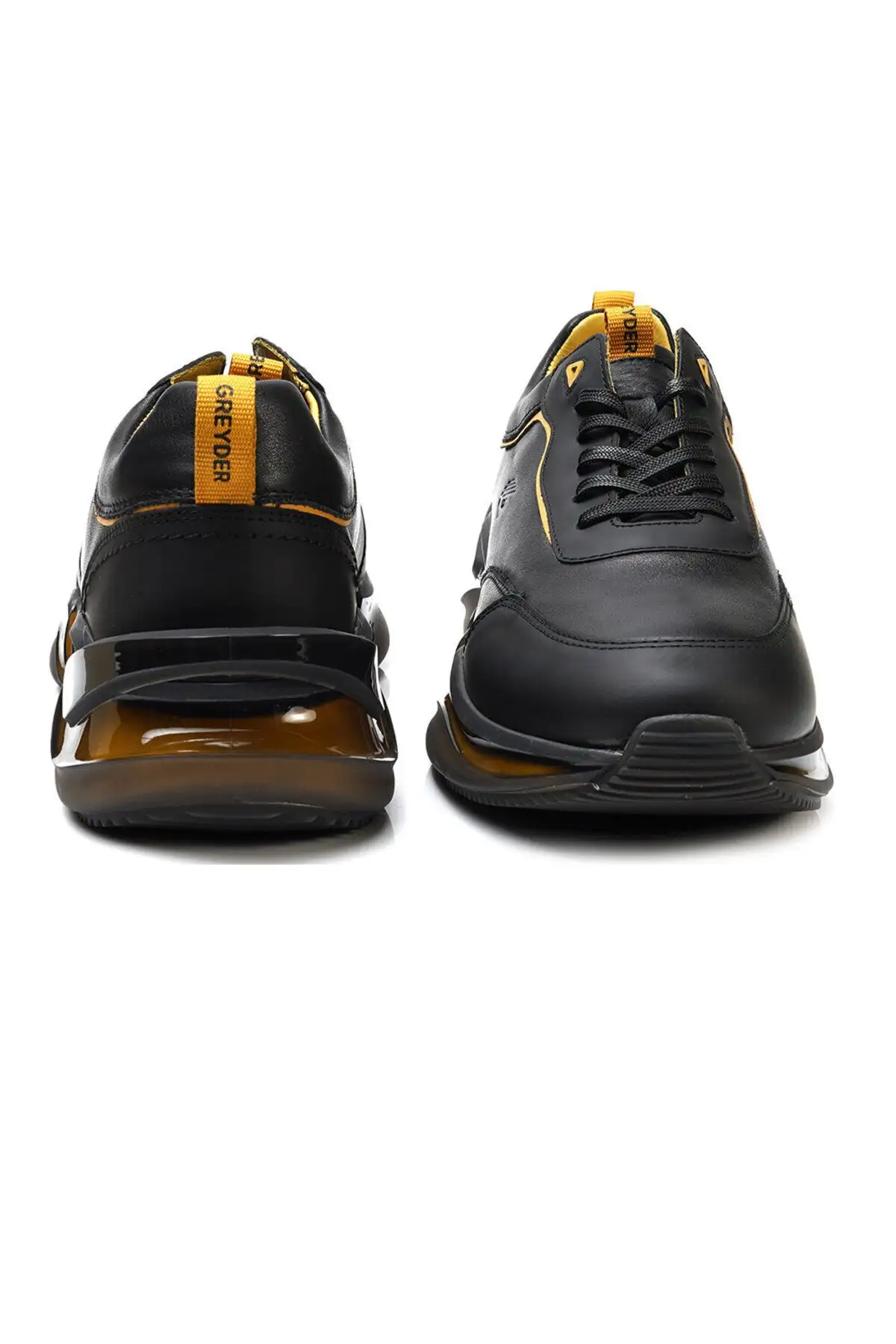 کفش اسپرت چرم اصل مردانه مشکی خردلی 3k1sa17053 - 1853