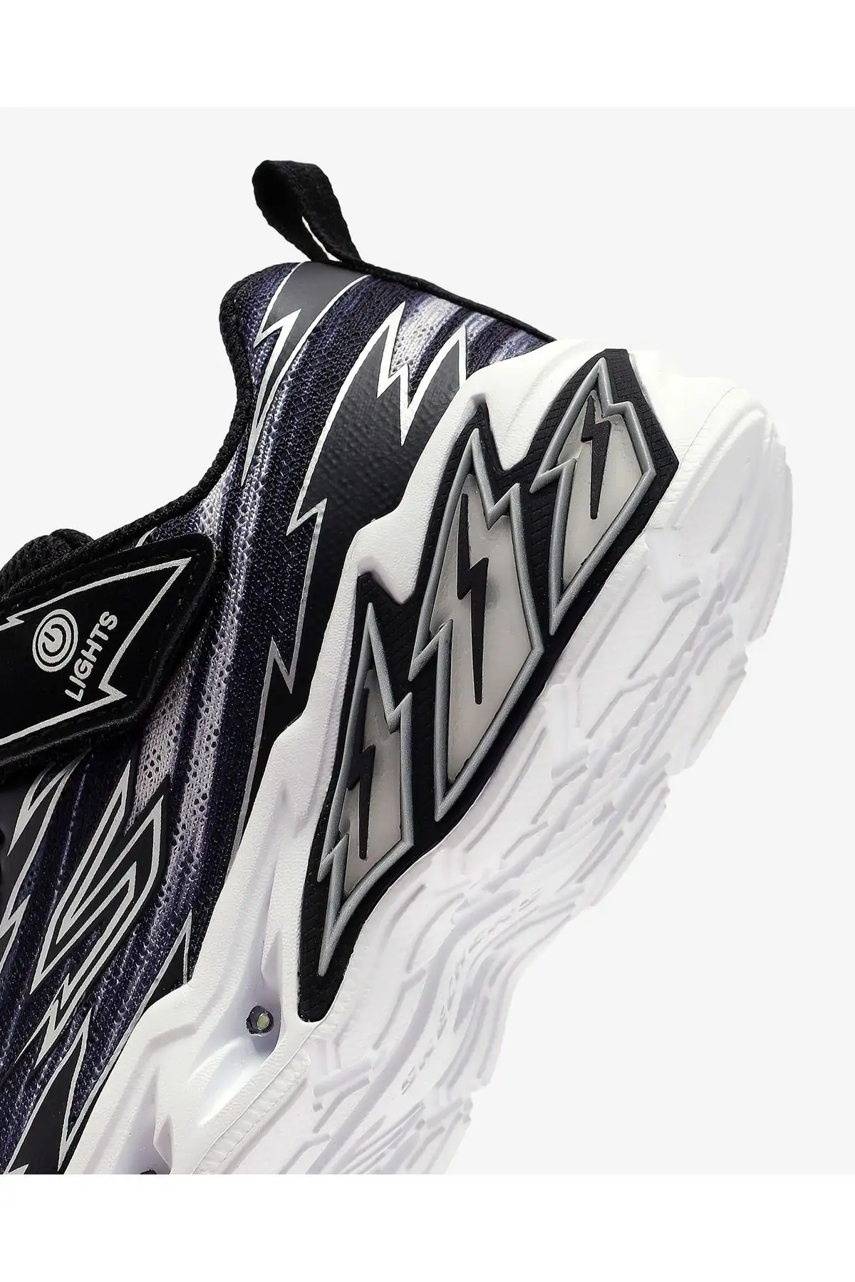 Light Storm 2.0 - Bolt-brights Big Boy Black Lighted Sports Shoes 400149l Bkgy - 1488 Light Storm 2.0 - Bolt-brights Big Boy Black Lighted Sports Shoes 400149l Bkgy - 1488