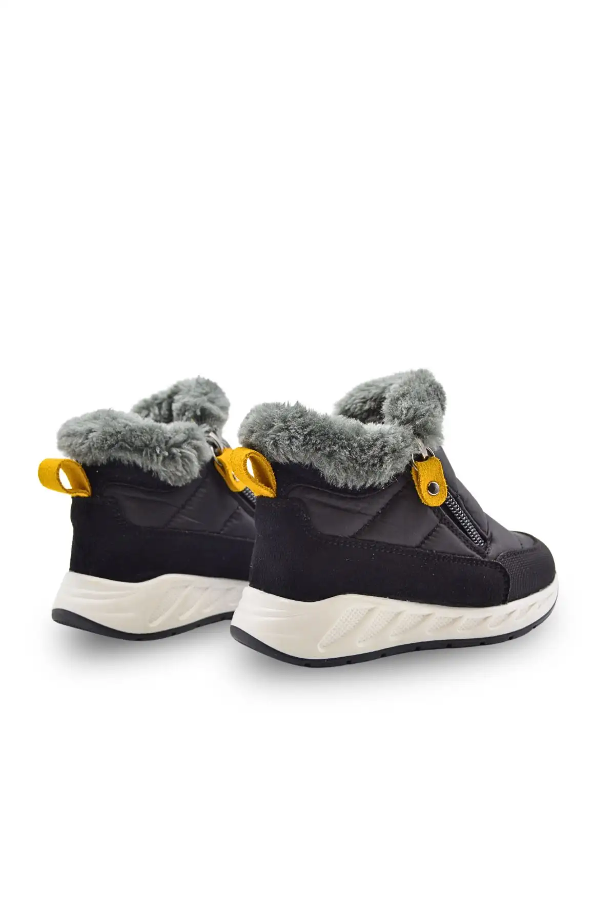 Manarola Double Zipper Içi Plush Parachute Parachute Boy Bot Black - 2355 Manarola Double Zipper Içi Plush Parachute Parachute Boy Bot Black - 2355