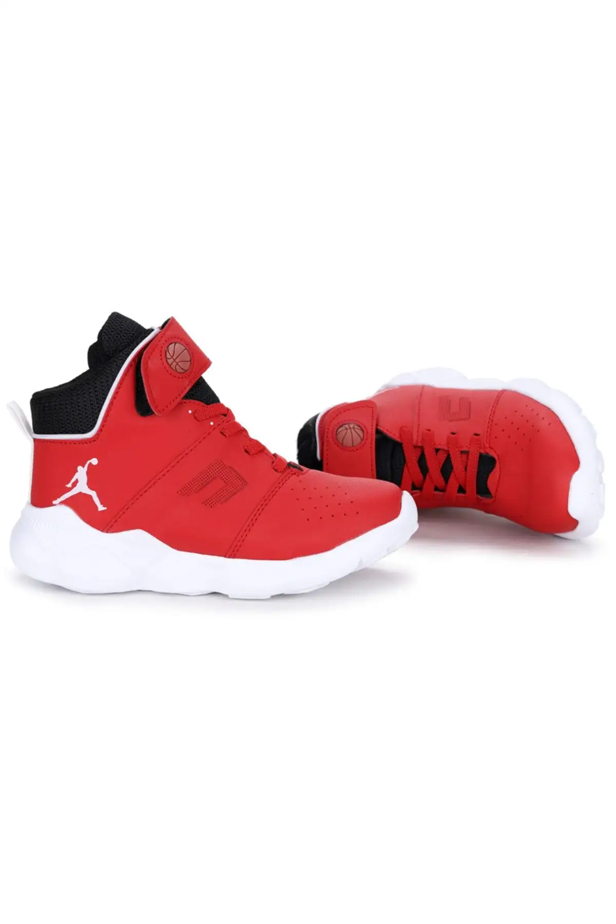 کفش بسکتبال پسرانه دخترانه قرمز Velcro کفش اسپرت یونیسکس سبک وزن گاه به گاه ریو - 2170 کفش بسکتبال پسرانه دخترانه قرمز Velcro کفش اسپرت یونیسکس سبک وزن گاه به گاه ریو - 2170