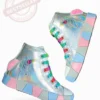 کفش کتانی دخترانه ارتوپدی درز جانبی هولوگرام تک شاخ - 1482