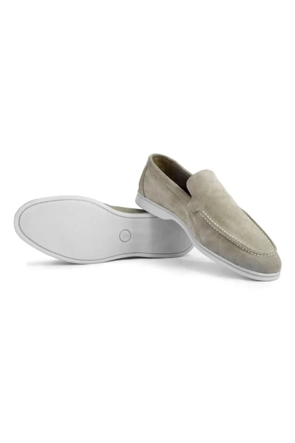 کفش راحتی مردانه چرم طبیعی Facile Seede Leafer Shoes Sand Beige - 1880