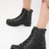 Black Kapitone 13786 Bot & Bootie - 2398