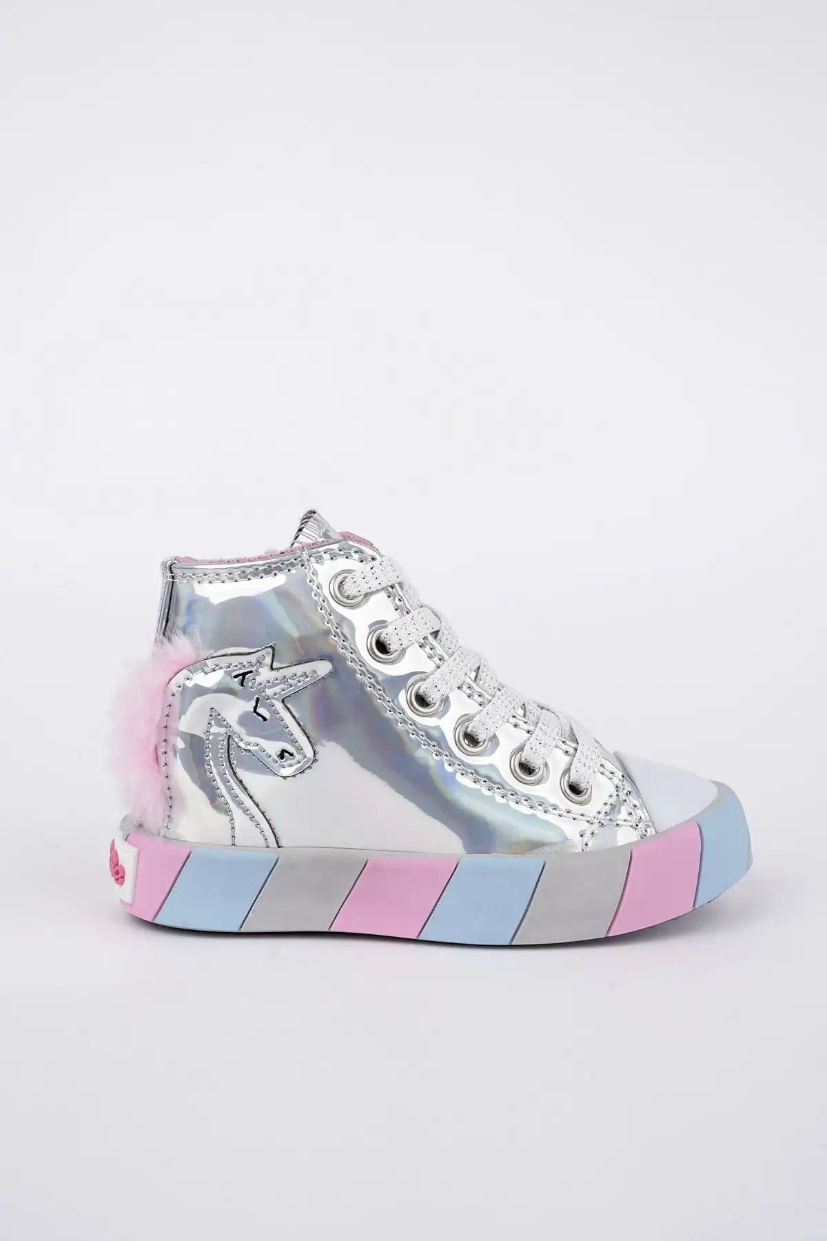 کفش کتانی دخترانه هولوگرام تک شاخ ارتوپدی - 1570 کفش کتانی دخترانه هولوگرام تک شاخ ارتوپدی - 1570