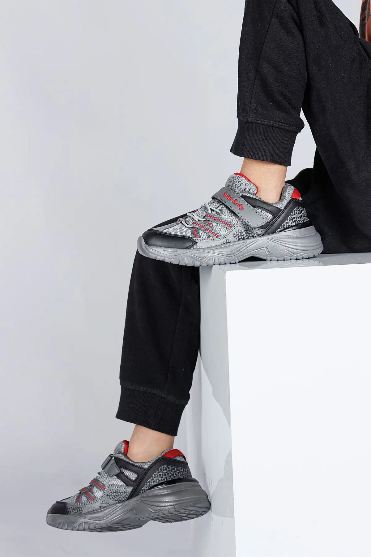 29187 کفش کتانی یونیسکس بچه گانه Velcro Grey - 2235 29187 کفش کتانی یونیسکس بچه گانه Velcro Grey - 2235