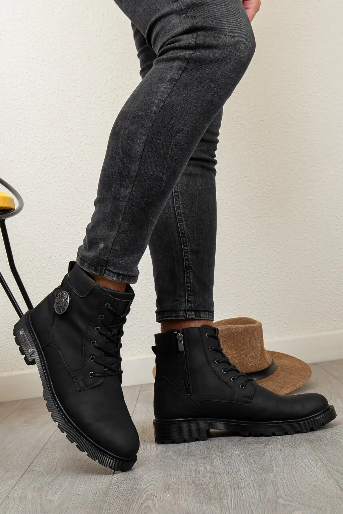 چکمههای زمستانی بنددار مقاوم در برابر آب و سرما، چکمههای لاستیکی ضد لغزش زیرهای مقاوم در فضای باز - 1888 چکمههای زمستانی بنددار مقاوم در برابر آب و سرما، چکمههای لاستیکی ضد لغزش زیرهای مقاوم در فضای باز - 1888