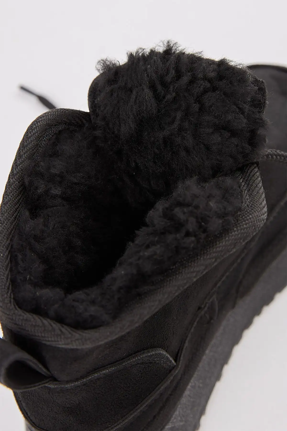 Heribo Black با قایق توری پایه ضخیم پشمی - 2394 Heribo Black با قایق توری پایه ضخیم پشمی - 2394