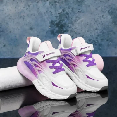 کفش ورزشی بچه گانه بنفش سفید دی اس میتریل - 1376