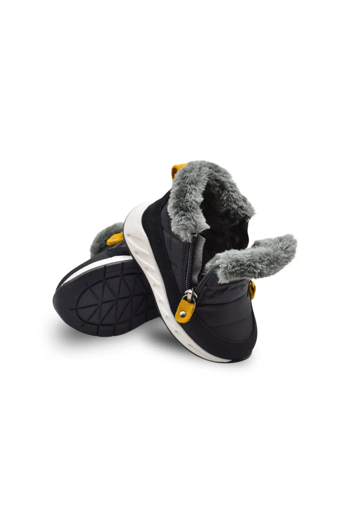 Manarola Double Zipper Içi Plush Parachute Parachute Boy Bot Black - 2355 Manarola Double Zipper Içi Plush Parachute Parachute Boy Bot Black - 2355