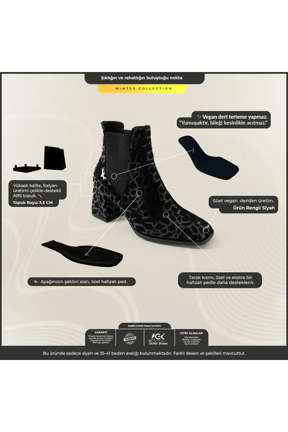 پاشنه های ضد آب چرمی سیاه ربات زمستانی - مدل های داغ داغ زن - 2410 پاشنه های ضد آب چرمی سیاه ربات زمستانی - مدل های داغ داغ زن - 2410