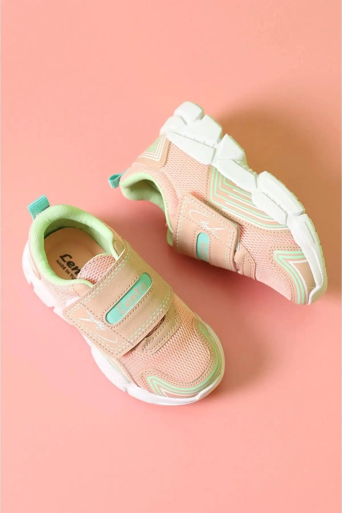 کفش ورزشی بچه گانه ارتوپدی Velcro Flexible تنفسی یونیسکس مشبک - 1419