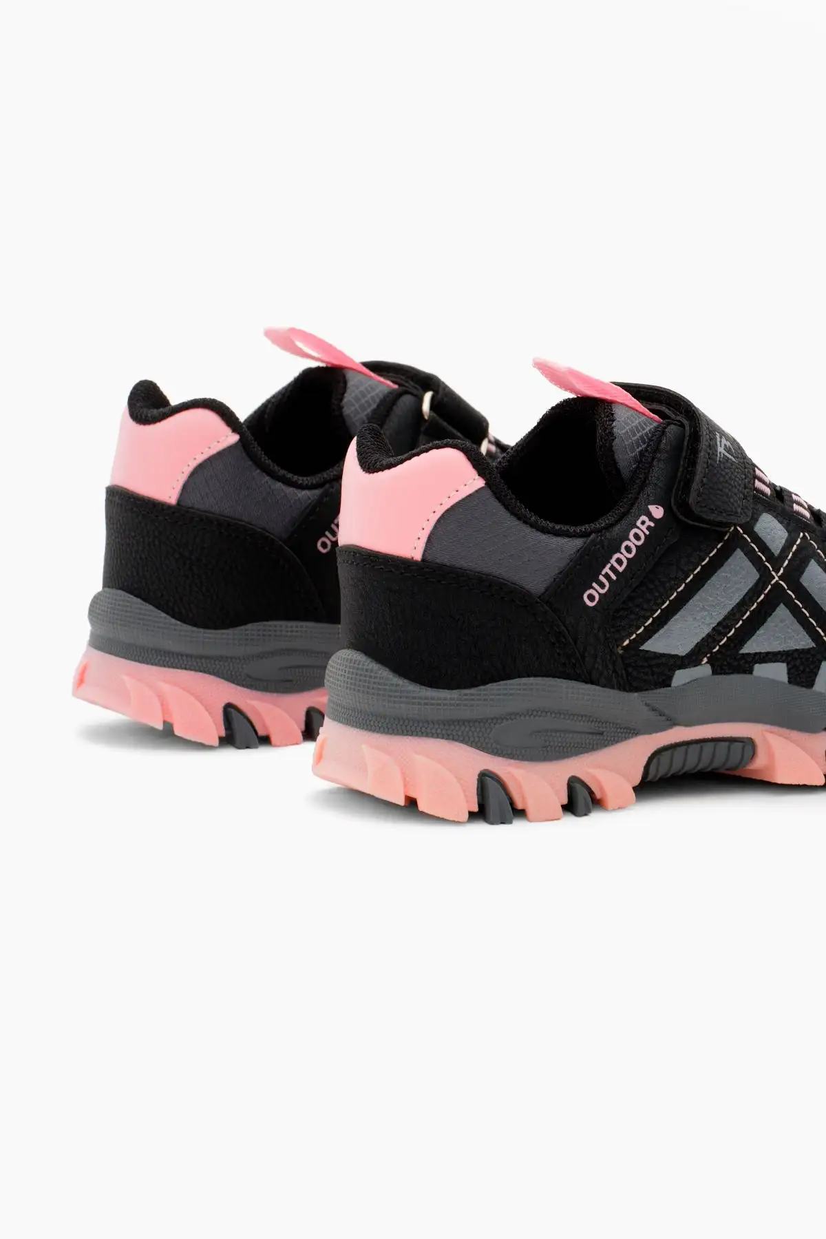 کفش مخصوص راهپیمایی پارچه ای Velcro Trekking کفی ترمو صورتی دودی یونیسکس - 1498