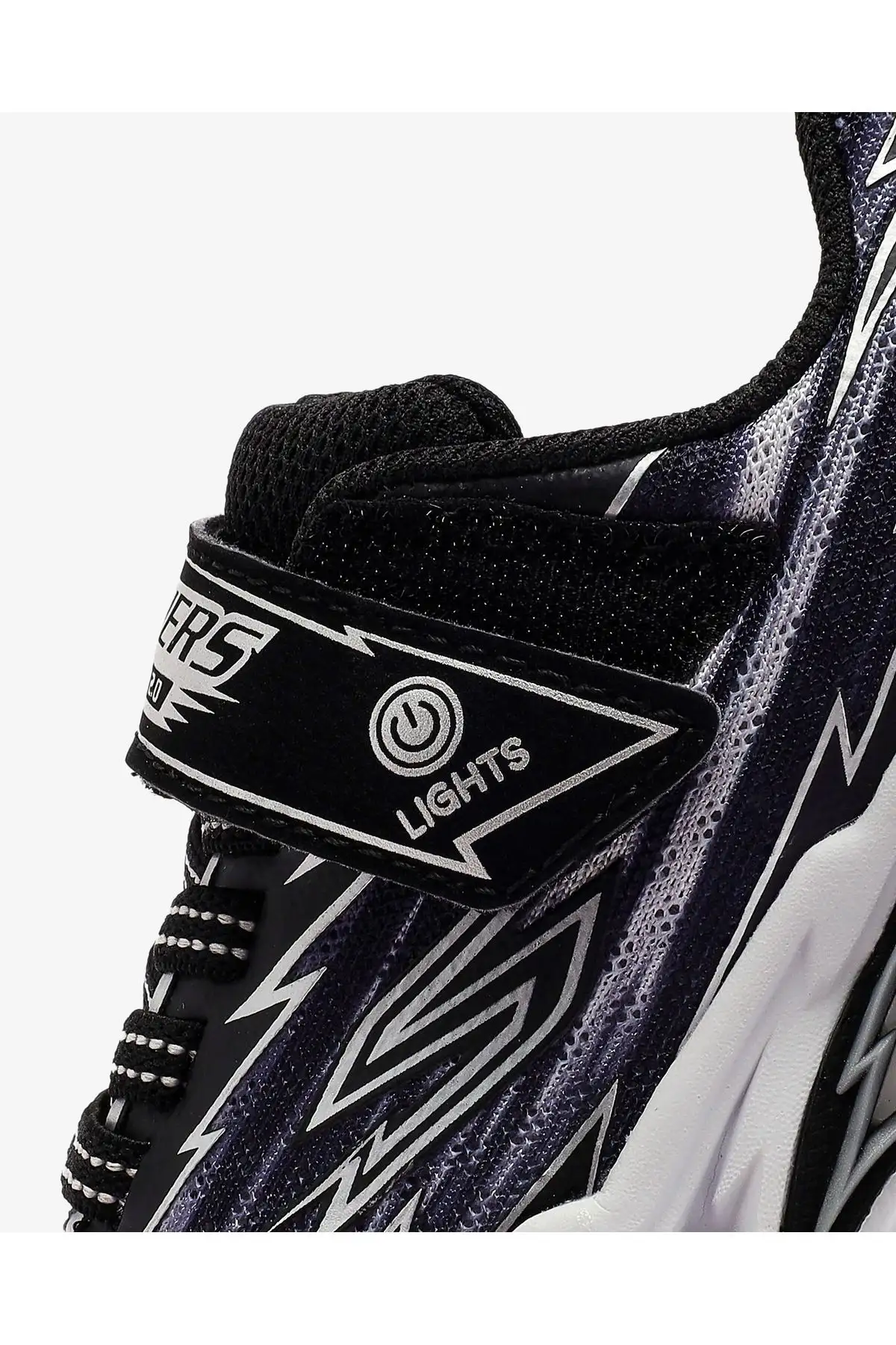 Light Storm 2.0 - Bolt-brights Big Boy Black Lighted Sports Shoes 400149l Bkgy - 1488 Light Storm 2.0 - Bolt-brights Big Boy Black Lighted Sports Shoes 400149l Bkgy - 1488