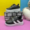 کفش کتانی بچه گانه روزانه Unisex Velcro سبک ضد لغزش کفش ورزشی مشکی راحت 100 - 1434