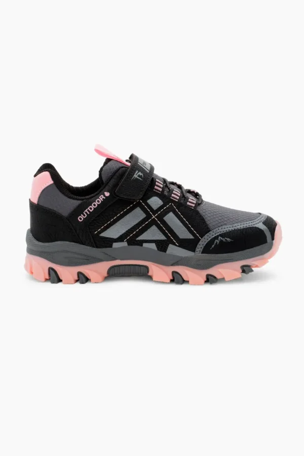 کفش مخصوص راهپیمایی پارچه ای Velcro Trekking کفی ترمو صورتی دودی یونیسکس - 1498