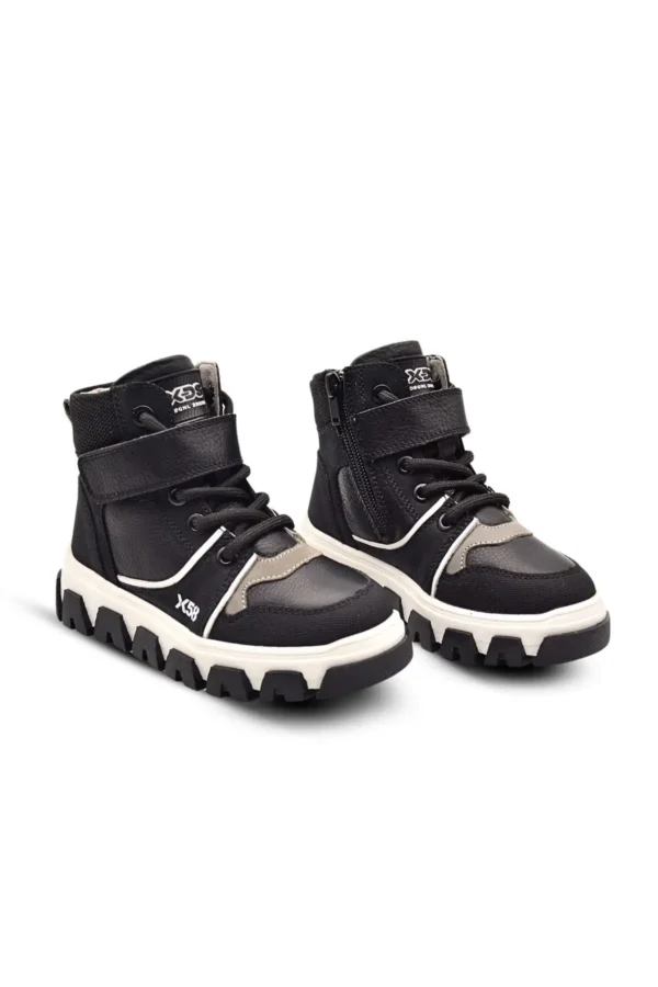 BOT LACık و Zipper Boy Bot Black - 2356