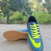کفش داخلی فوتسال هندبال والیبال یونیسکس آبی زرد کفی لاستیکی بدون لغزش Pomem Parkurashoes - 1836