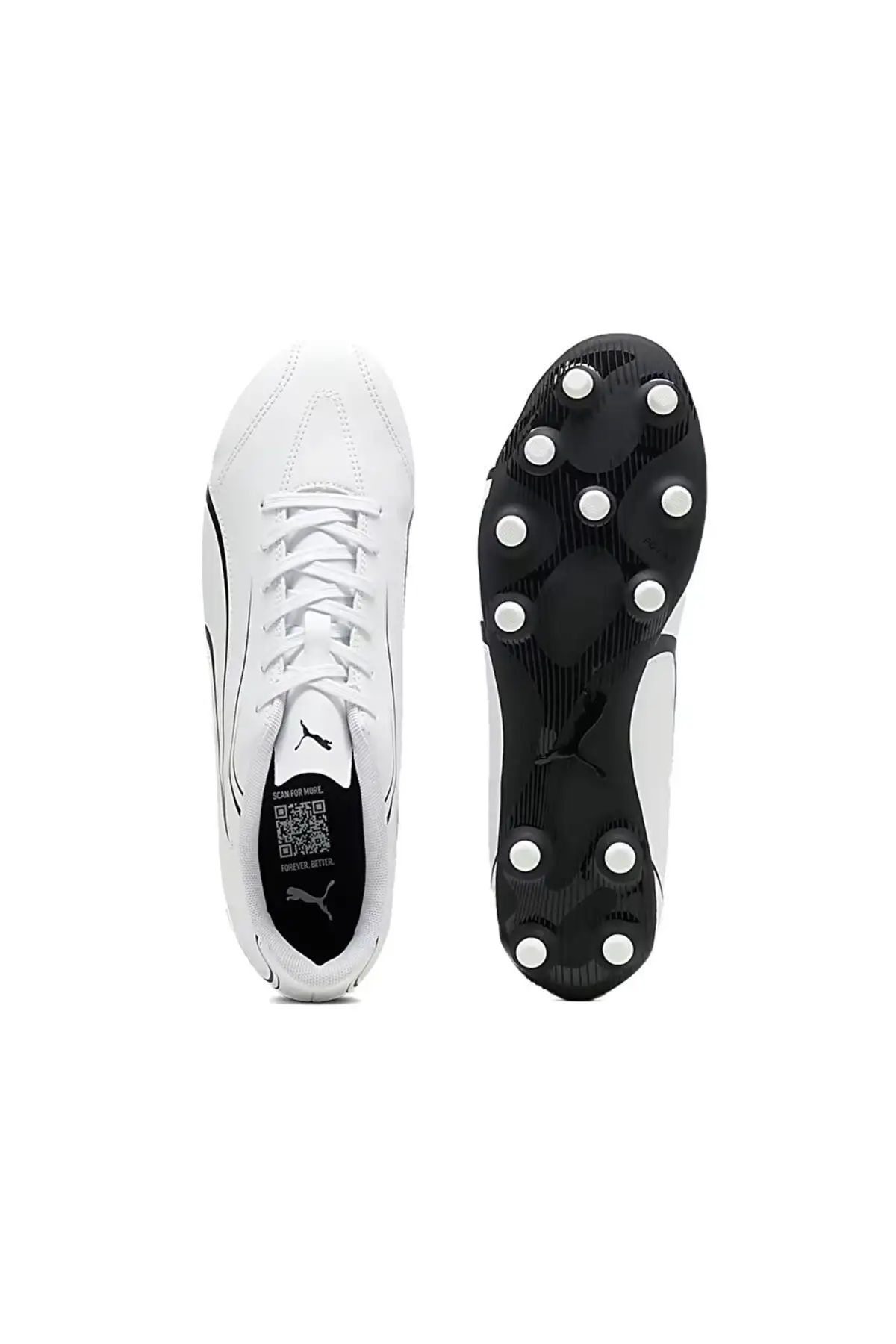 کفش فوتبال Vitoria Fg/Ag Astroturf and Turf White - 2065