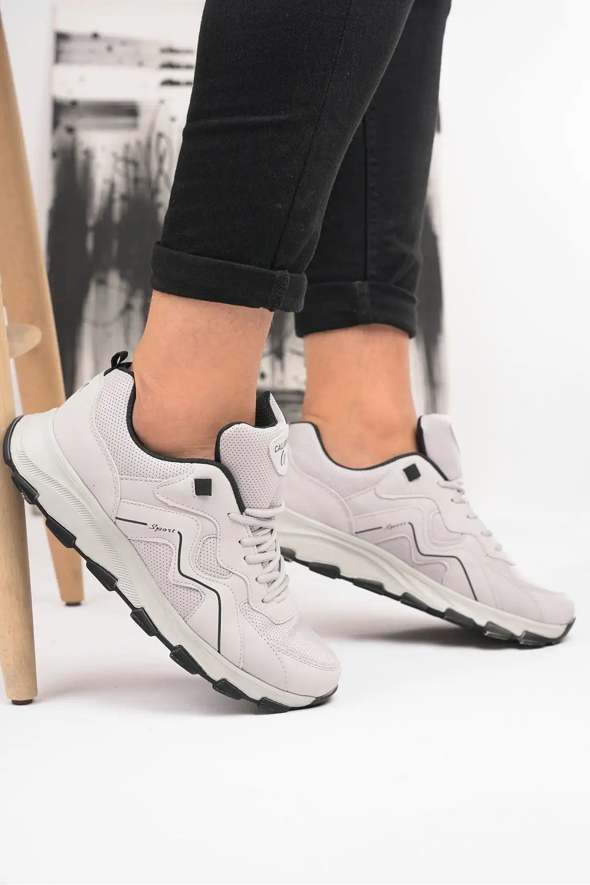 کفش ورزشی کتانی ارتوپدی روزانه بنددار پیاده روی مردانه - 2212 کفش ورزشی کتانی ارتوپدی روزانه بنددار پیاده روی مردانه - 2212