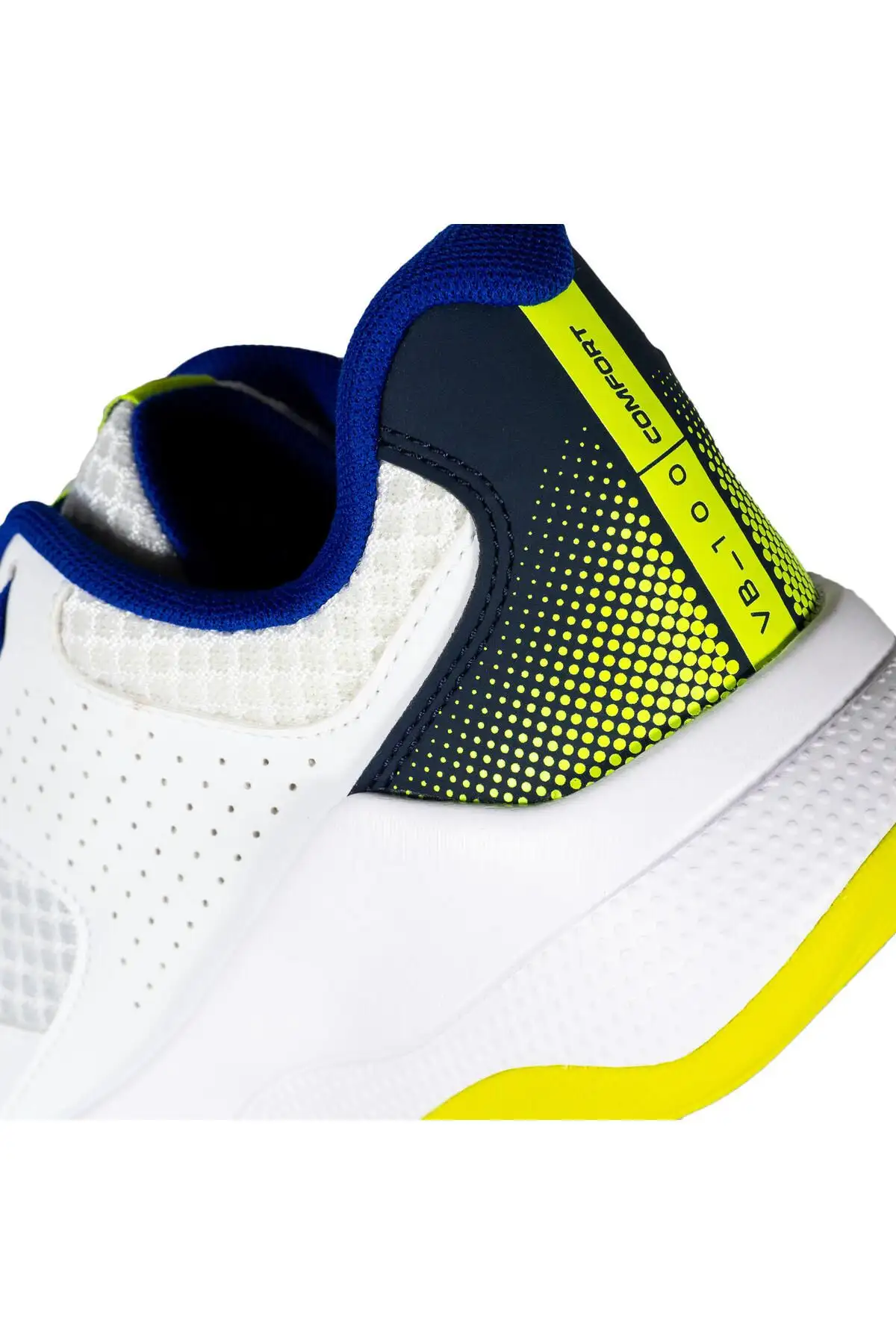 کفش والیبال بزرگسالان - سفید / آبی / زرد نئون - راحتی - 1797 کفش والیبال بزرگسالان - سفید / آبی / زرد نئون - راحتی - 1797