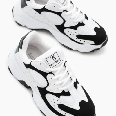 کفش های ورزشی سیاه سفید زنانه TB284 - 2292