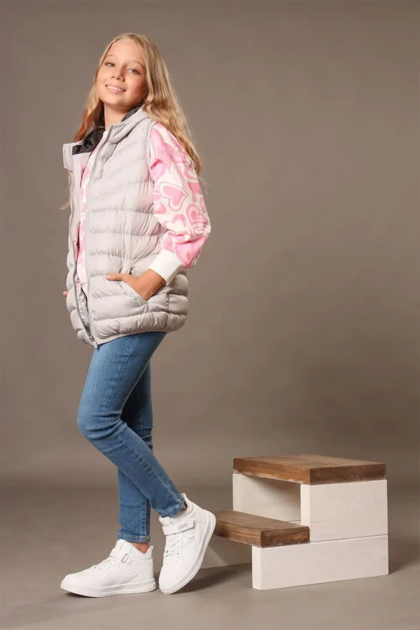 27758 کفش کتانی یونیسکس بچه گانه سفید Velcro High Top - 1618