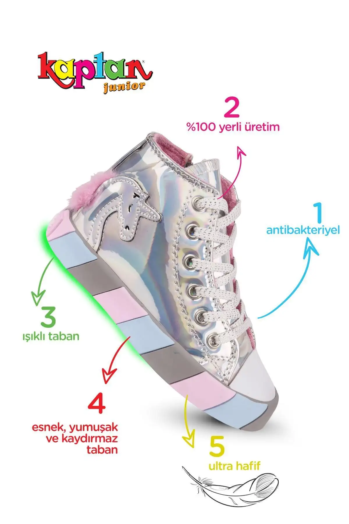 کفش کتانی دخترانه لایت یونیکورن ارتوپدی بالفک 500 - 1537 کفش کتانی دخترانه لایت یونیکورن ارتوپدی بالفک 500 - 1537