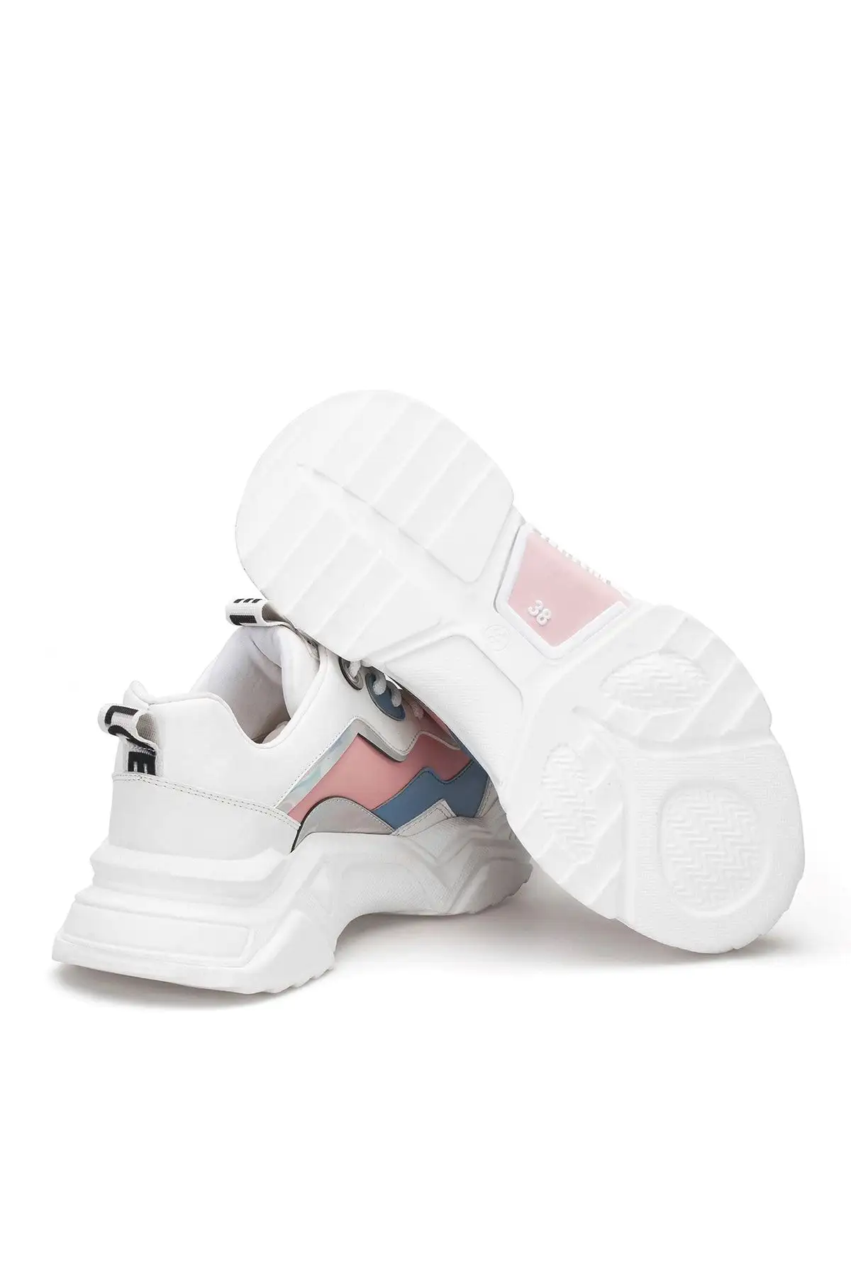 کفش ورزشی سفید آبی زن - 2297 کفش ورزشی سفید آبی زن - 2297