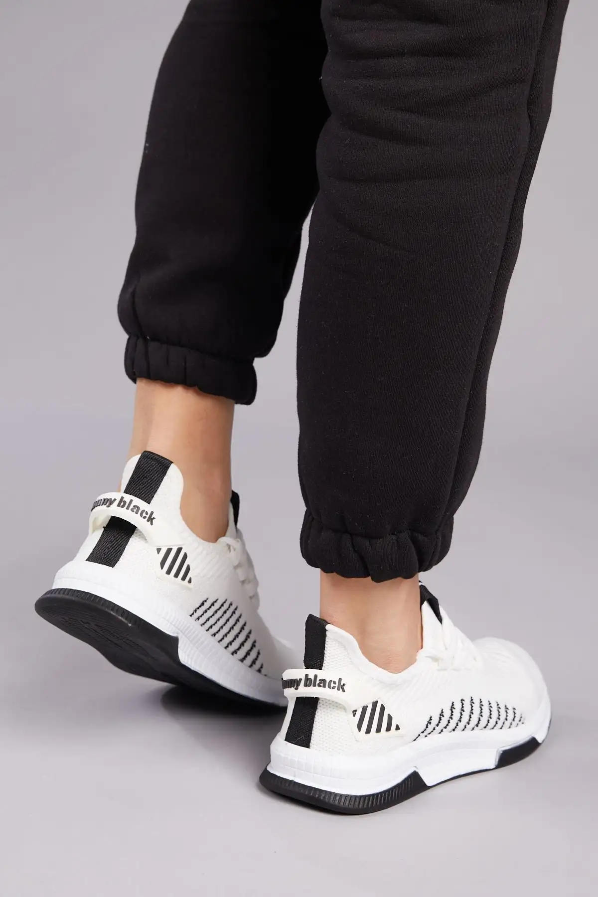 کفش ورزشی سیاه و سفید unisex tbqnl - 2283